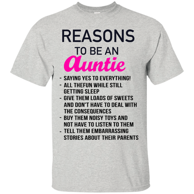 Reasons to be an Auntie shirt, tank, hoodie