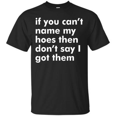 If You Can't Name My Hoes Then Don't Say Got Them shirt, tank, sweater
