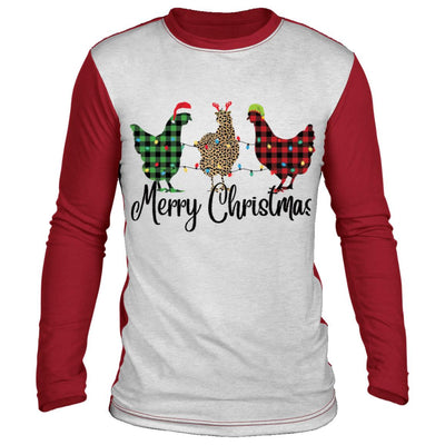 Merry Christmas Chicken Farmer Xmas Long Sleeve Shirt