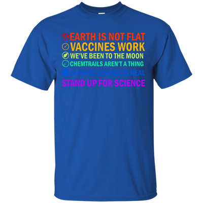 Earth is not flat vaccines work we’ve been to the moon shirt, tank