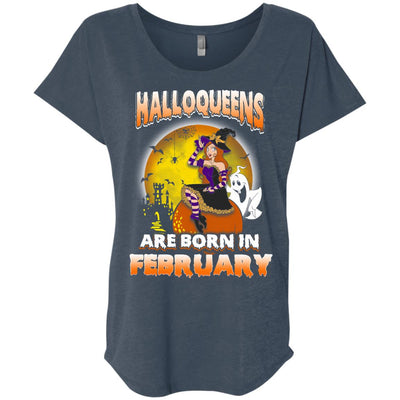 Halloqueens are born in February shirt, hoodie, tank