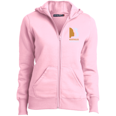 Women's March: Nevertheless she persisted Embroidered zip hoodie