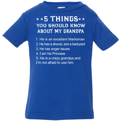 5 Things You Should Know My Grandpa Shirt, Hoodie Youth Shirt