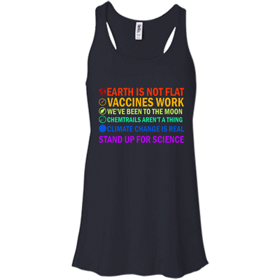 Earth is not flat vaccines work we’ve been to the moon shirt, tank