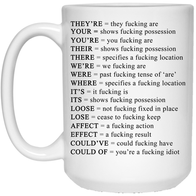 Fucking Grammaer Rules Mugs