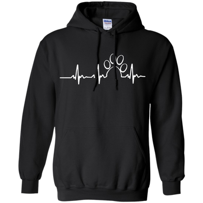 Paw heartbeat t-shirt/hoodie/tank top: dog shirt