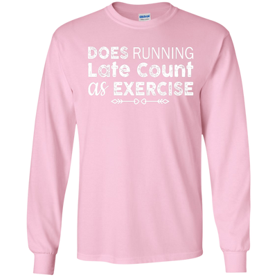 Does Running late count as exercise shirt, sweater, tank