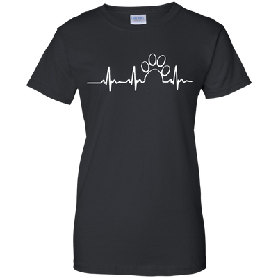 Paw heartbeat t-shirt/hoodie/tank top: dog shirt