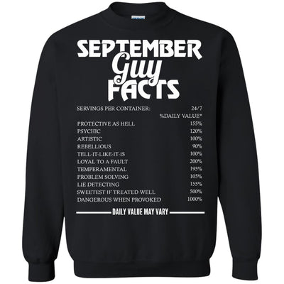 September guy facts servings per container shirt