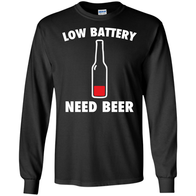 Low battery need beer shirt, tank, hoodie