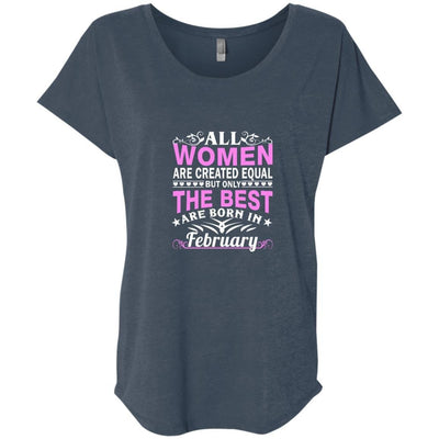 All Women Are Created Equal But Only The Best Are Born In February shirt, tank