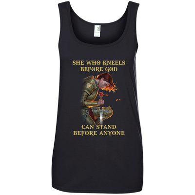 Rose Red: She who kneels before God can stand before anyone shirt, tank