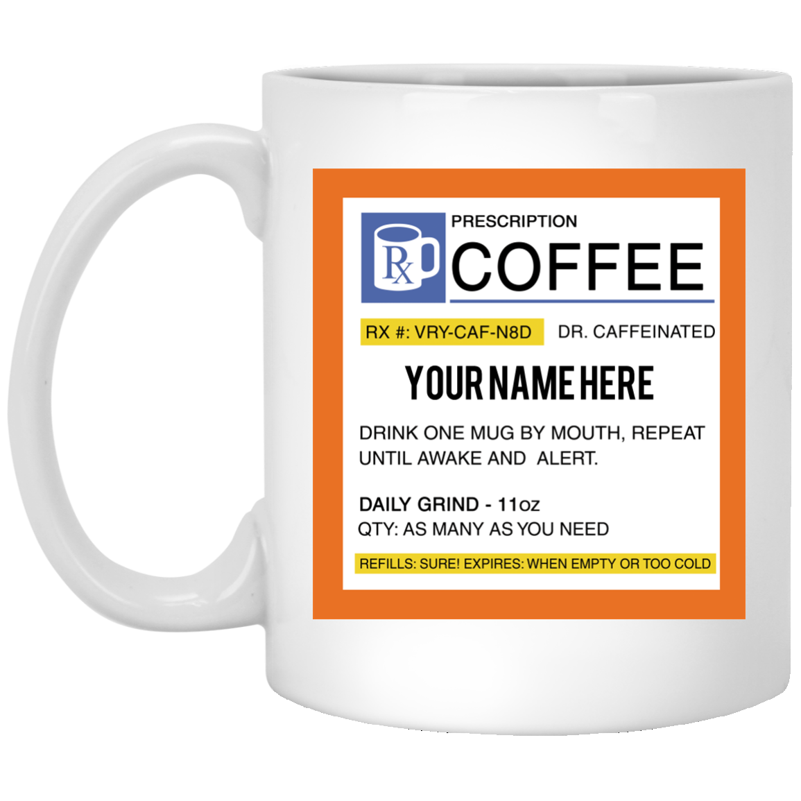 Personalized Prescription Coffee Mug