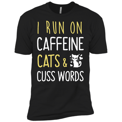 I Run On Caffeine Cats & Cuss Words Tee/Hoodie/Tank