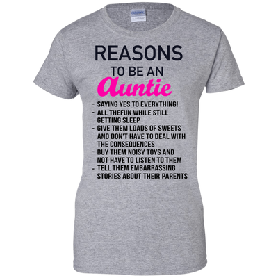 Reasons to be an Auntie shirt, tank, hoodie