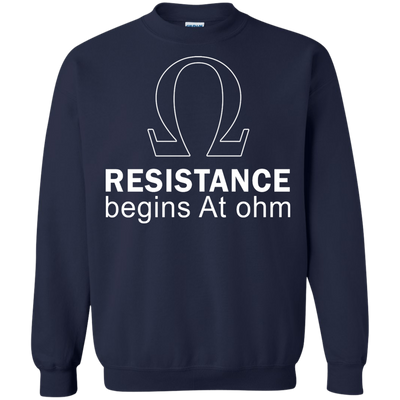 Resistance Begins At Ohm t-shirt, long sleeve, hoodie