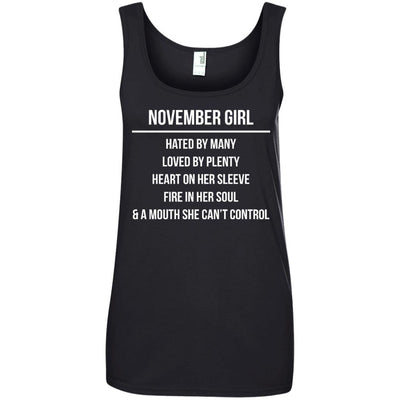 November girl hated by many loved by plenty shirt, tank top, hoodie