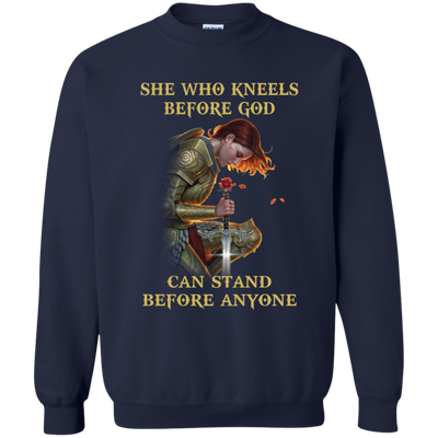 Rose Red: She who kneels before God can stand before anyone shirt, tank