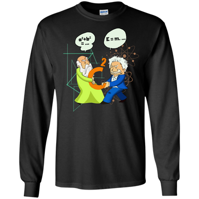 Pythagoras vs Einstein t-shirt, tank, hoodie