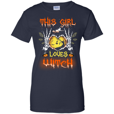 This girl loves witch Halloween t-shirt