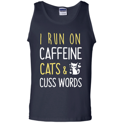 I Run On Caffeine Cats & Cuss Words Tee/Hoodie/Tank