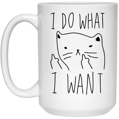 I do what I want, cat face mugs