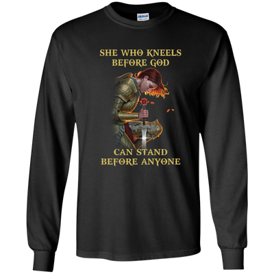 Rose Red: She who kneels before God can stand before anyone shirt, tank