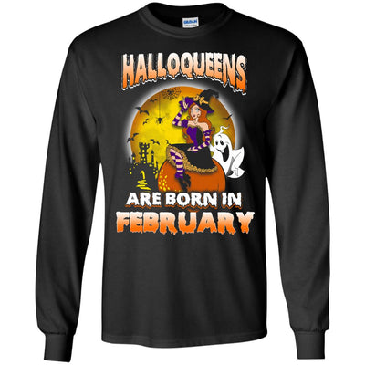 Halloqueens are born in February shirt, hoodie, tank