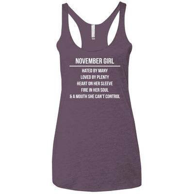 November girl hated by many loved by plenty shirt, tank top, hoodie