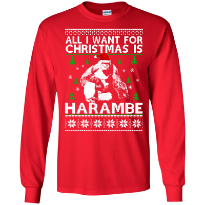 All I Want For Christmas Is Harambe Sweater, Shirt, Hoodie