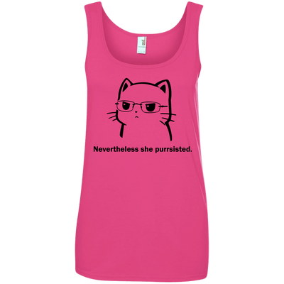 Funny Cat Nevertheless she purrsisted shirt, tank