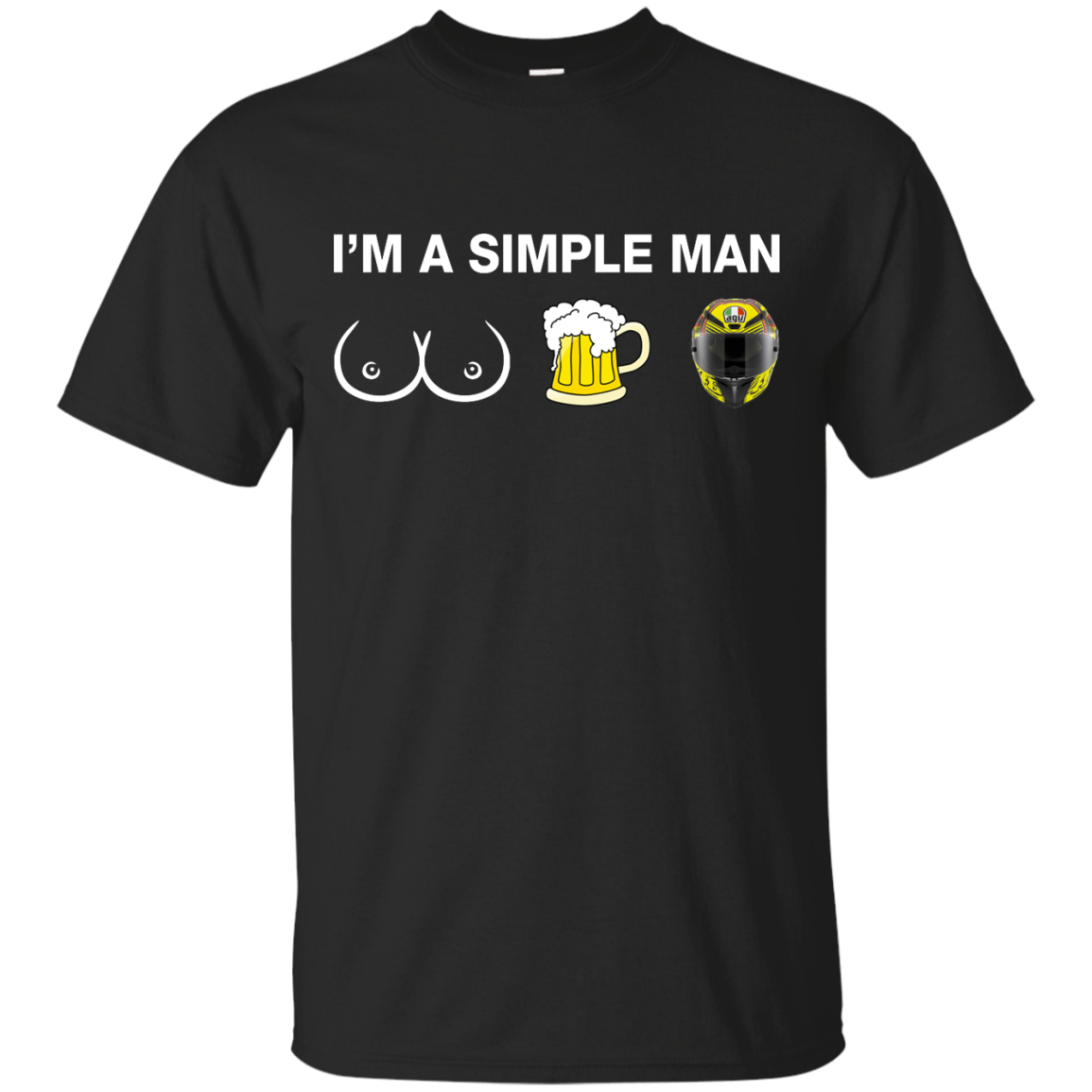 VR46: I'm a simple man I like boobs, beer and helmet shirt, hoodie, tank