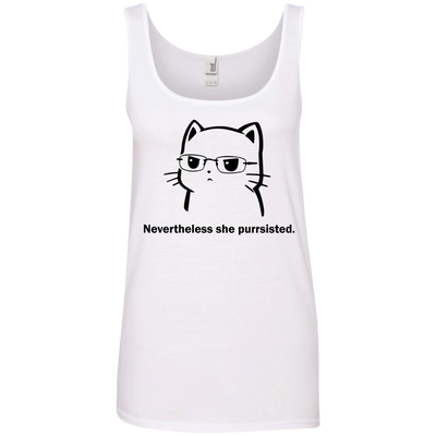 Funny Cat Nevertheless she purrsisted shirt, tank