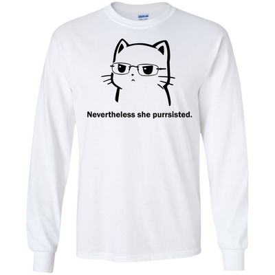 Funny Cat Nevertheless she purrsisted shirt, tank