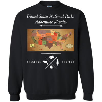 United State National Parks Map shirt, hoodie