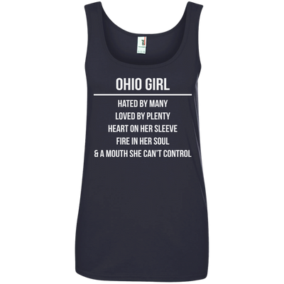 Ohio girl hated by many loved by plenty heart on her sleeve shirt, tank