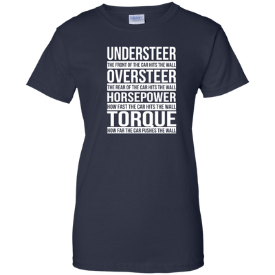 Understeer: The Front Of The Car Hits The Wall shirt, tank, racerback