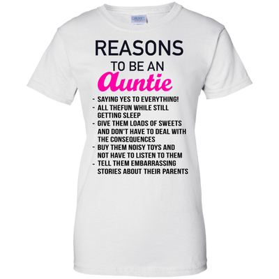 Reasons to be an Auntie shirt, tank, hoodie