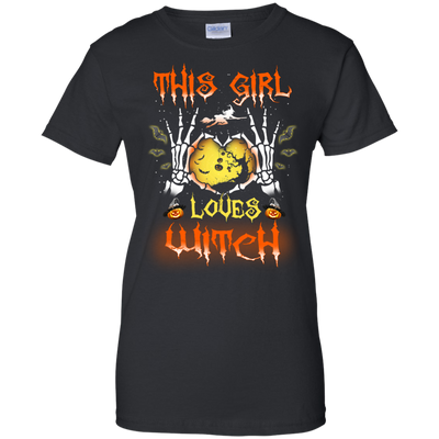 This girl loves witch Halloween t-shirt