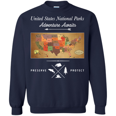 United State National Parks Map shirt, hoodie
