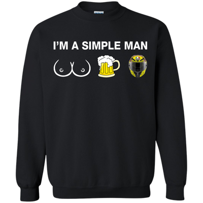 VR46: I'm a simple man I like boobs, beer and helmet shirt, hoodie, tank