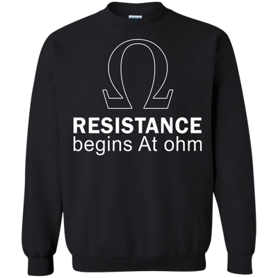 Resistance Begins At Ohm t-shirt, long sleeve, hoodie