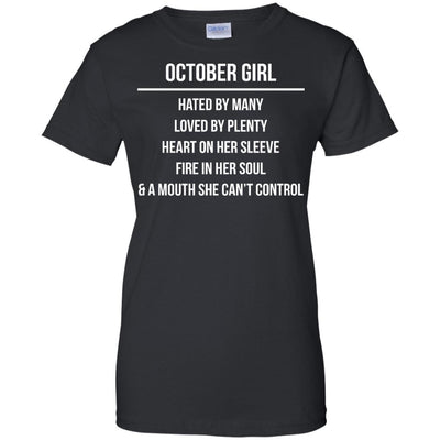 October girl hated by many loved by plenty shirt, tank top, hoodie