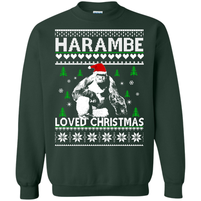 Harambe Loved Christmas Sweater, T-shirt, Hoodie