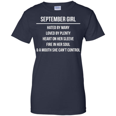 September girl hated by many loved by plenty shirt, tank top, hoodie