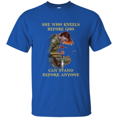 Rose Red: She who kneels before God can stand before anyone shirt, tank