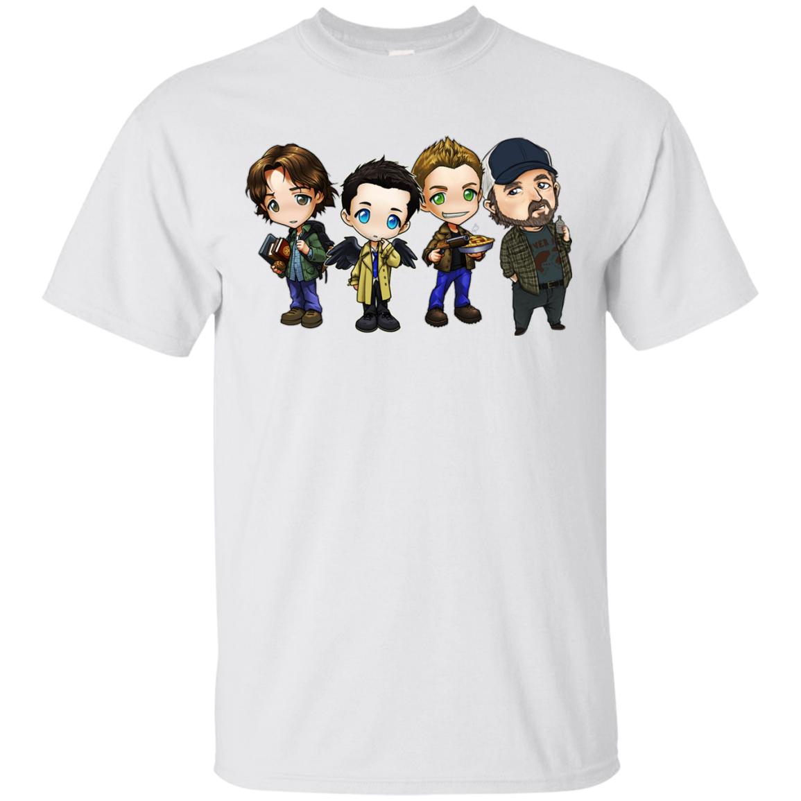 Supernatural: Sam Dean Castiel Idjit Chibi shirt, hoodie