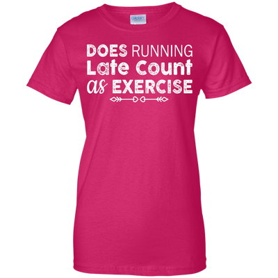 Does Running late count as exercise shirt, sweater, tank