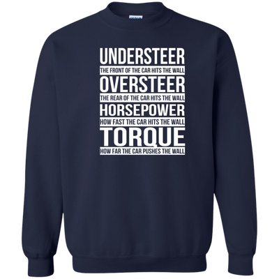 Understeer: The Front Of The Car Hits The Wall shirt, tank, racerback