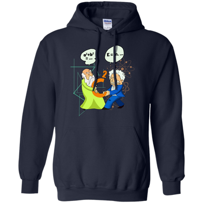 Pythagoras vs Einstein t-shirt, tank, hoodie